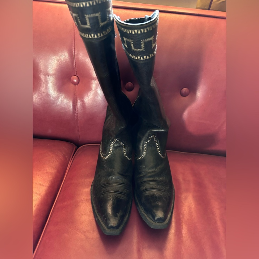 Ariat Cowboy Boots Women's Size 9 B Black Sahara Leather Style # 10011938 READ